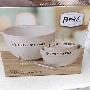 Parini ceramic batter bowl set